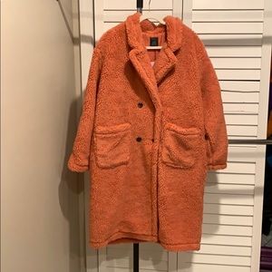 Target Button Front Sherpa Pea Coat - Size L (NWT)